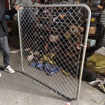 Silver Chain Link Fence Adjustable Height Powder Coated Coating