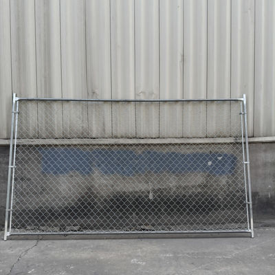 Silver Chain Link Fence Adjustable Height Powder Coated Coating