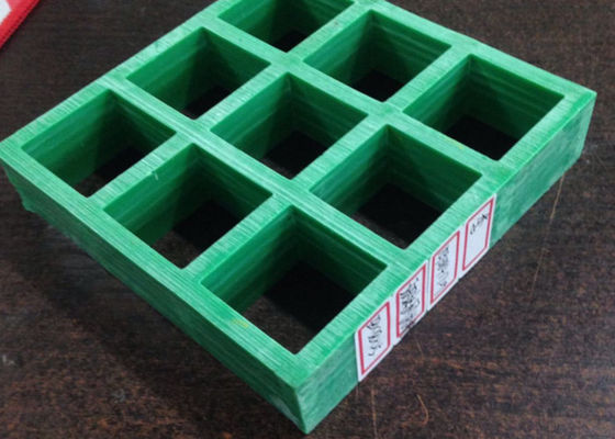 Green Fiberglass Grating Panels , Plastic Walkway Grating Customized Size