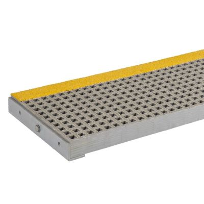 Green Fiberglass Grating Panels , Plastic Walkway Grating Customized Size