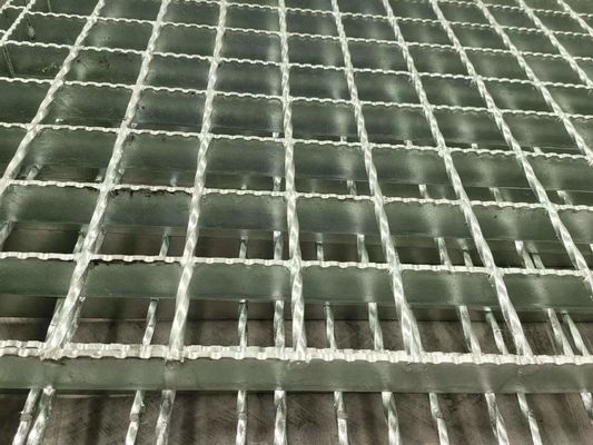 Long Lasting Performance Drainage Serrated Steel Grating 35mm Bearing Bar Spacing