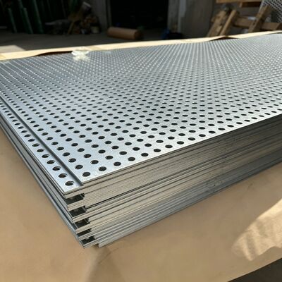 Multifunctional perforated metal plate designed for ventilation, sound insulation, and anti-slip applications with custom hole patterns