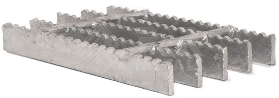 Customized Q235 Serrated Aluminum Mild Carbon Hot Dip Galvanized Steel Bar Grating walkway platform stair treads