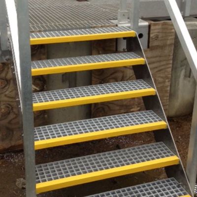 Green Fiberglass Grating Panels , Plastic Walkway Grating Customized Size